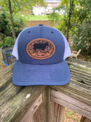 Cow College Leather Patch Hat