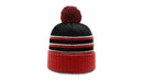 Richardson 134 - STRIPED BEANIE W/ CUFF & POM