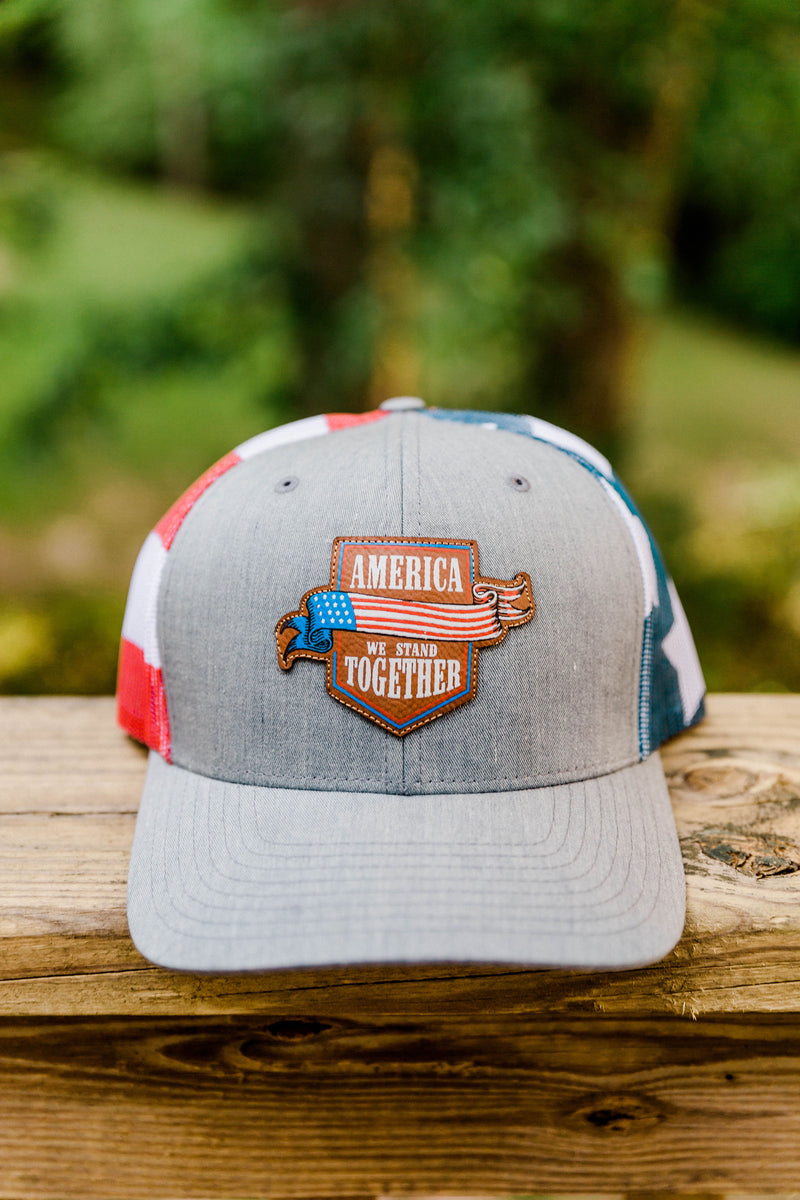 America - We Stand Together - Heather Gray/Flag