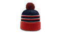 Richardson 134 - STRIPED BEANIE W/ CUFF & POM