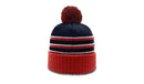 Richardson 134 - STRIPED BEANIE W/ CUFF & POM