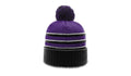 Richardson 134 - STRIPED BEANIE W/ CUFF & POM