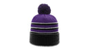 Richardson 134 - STRIPED BEANIE W/ CUFF & POM
