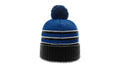 Richardson 134 - STRIPED BEANIE W/ CUFF & POM